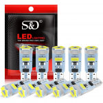 10 tk T5 Led pirnid valged 5SMD LED auto salongi n&auml;idiku paneel klastri armatuurm&otilde;&otilde;tur valgus armatuurlaua n&auml;idik Auto lamp W3W W1.2W 74 17 37 70 2721 12V