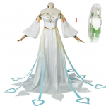 M&auml;ng The Greater Lord Rukkhadevata Cosplay Kost&uuml;&uuml;m Parukas Imeilus Kleit Vormi Nahida Cosplay Halloweeni kleit L-(Costume+Wig)