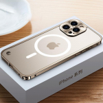 Metallraamiga magnetiline telefoni&uuml;mbris iPhone 11 12 13 14 15 16 Pro Max alumiiniumsulamist t&auml;ielik objektiivi kaitsekate iPhone 16 jaoks. Metallist tagakorpus iPhone 16 Pro