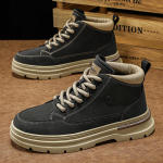 Meeste Retro t&ouml;&ouml;kingad Talvised paksud alt k&otilde;rged libisemiskindlad vabaajasaapad Nahast saapad Chelsea Desert veekindlad saapad Talvesaapad Meeste kingad 38 must