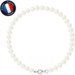 PERLINEA - K&auml;ev&otilde;ru - Ehtne pool&uuml;mmargune magevee kultiveeritud p&auml;rl 5-6 mm naturaalne valge - Karabiin - Naiste ehted