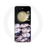 Coque Maniacase pour Samsung Galaxy Z Flip5 blackpink group lisa jennie jisoo ros&eacute;