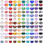 10/40/100 tk Assortii Euroopa k&auml;sit&ouml;&ouml;helmed Suure auguga Lampwork vahehelmed V&auml;rvilised Euroopa helmed DIY kaelakee, k&auml;ev&otilde;ru, ehete valmistamiseks 10pcs mitmev&auml;rviline