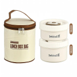 1 komplekt isoleeritud l&otilde;unakonteiner 304 roostevabast terasest suletav multifunktsionaalne kaasaskantav &uuml;mmargune termiline bento karp termokotiga