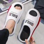 Uued meeste EVA-st meeste sandaalid Colorblock Slides vabaaja kerged libisemiskindlad sussid, avatud varbaga kingad sisetingimustes kasutamiseks m&otilde;eldud rannasusside jaoks 36-37 valge