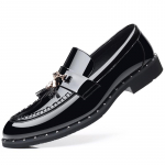 Uus meeste &auml;rikleit Nahast kingad Luksuslik mood Peigmehe pulmakingad Meeste itaalia stiilis Oxfordi kingad 38 valge