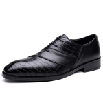 Moodsad suured meeste nahast Derby kingad Disainer Kevad S&uuml;gis Pehme tallaga Vabaaja meeste kingad Moodsad &Auml;ri Meeste elegantne king 38 black