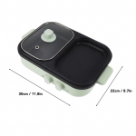 Elektriline kuumapott majapidamises mandariinipart Multifunktsionaalne k&otilde;ik-&uuml;hes elektripliit 110-220 V kodune mittenakkuva toiduvalmistamine UK roheline