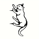 V&otilde;luv 1 tk metallist kassim&auml;rk Meeldiv kassiaia panus Lummav kassikaunistus ja metallist aiakunst, mis suurendavad maal&auml;hedast v&otilde;lu must