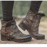 Mood naised Uued vabaaja l&uuml;hikesed saapad S&uuml;gistalv Retro naiste saapad Moodsad pl&uuml;&uuml;sis pitsilised Lamedad poolsaapad suures suuruses Zapatos De Mujer 38 pruun