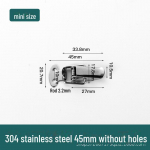 Roostevabast terasest vedrulukk t&ouml;&ouml;riistakasti, puidust kasti, pagasi ja lennukikasti jaoks 304 mini no lock hole