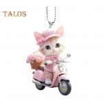 Rippuv kassi ripats autodekoratsioon realistlik loom kass tahavaatepeegel rippuv dekoor Akr&uuml;&uuml;list autov&otilde;lu pidufestivali kingitus autos&otilde;pradele E