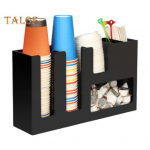 Kohvitassi ja kaanehoidja Organisaator Akr&uuml;&uuml;ldosaator &uuml;hekordsete tasside jaoks Maitseainete k&otilde;rred kodukontori baari jaoks must