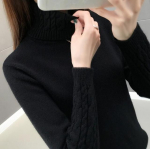 Naiste kootud kampsun, s&uuml;gistalv Korea kilpkonnaga pikkade varrukatega pullover Naiste roosa kudum XL valge