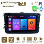 8-tollise Androidi autoraadio Volkswageni VW Passati, Tourani, Polo, Golfi, Tiguani, Skoda, Seati jaoks Carplay Multimeediam&auml;ngija GPS-iga Autoradio 4+64GB 2+32GB