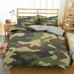 Kamuflaažimustriga tekikott Voodipesukomplekt Mikrofiiber Klassikaline R&otilde;ivastiilis Maskeeriv Camo Prindiga Tekikate/Teki kate Kodukaunistus 140x200cm 3pcs