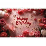 &Otilde;nne s&uuml;nnip&auml;evaks B&auml;nner Naiste S&uuml;nnip&auml;eva Kaunistused Roosa Roos Lilled Tulp Teema Lipukesed Aastap&auml;eva Peo Kaunistamise Tarvikud 180x110cm