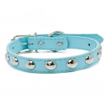 Lemmiklooma kutsika kaelarihm, mood v&auml;rviline nahast koera kaelarihm naastidega kaelarihmad v&auml;ikestele koertele kassidele vasts&uuml;ndinu prantsuse buldogi ID kaelarihm S must