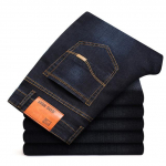 Kevadised vabaaja elastsed teksad Meeste klassikalised moodsad Slim Fit p&uuml;ksid PLU suurus 28 must