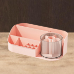 Makeup Desk Organer Cosmetic Storage Container Countertop Skincare Organiser for Beige Single