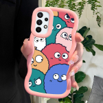 V&auml;rvitud mustriga Big Wave Edge pehmest silikoonmaterjalist Macaron telefoni&uuml;mbris, p&otilde;rutuskindel kaitsev kummist korpus Samsung Xiaomi Poco Redmi jaoks Xiaomi Poco C61 must