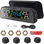 Tpms elektrooniline auto rehvir&otilde;hu j&auml;lgimiss&uuml;steem juhtmevaba p&auml;ikeseenergia rehvir&otilde;huanduri LCD-ekraan koos 4 v&auml;lise anduriga 1set