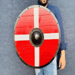 60,96 cm Puidust Viikingikilp Viikingis&otilde;dalase kilp Autentne lahingukilp Viikingite kilp Cosplay, LARP, Dekoratsioon ja Kollektsion&auml;&auml;rid, Kodu Dekoratsioon