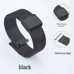 Roostevabast terasest kellarihm Huawei GT3 ja Apple Watchi jaoks, 04-realine &uuml;he pandlaga disain 20*20mm must