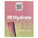 310 Nutrition, 310 Hydrate, Elektrol&uuml;&uuml;tide joogisegu, Arbuusi maitse, 30 pulka, 0,18 untsi (5 g) Iga