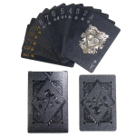 Black Rose Deck Poker j&auml;&auml;tunud veekindlast plastikust m&auml;ngukaardid Texas pokkeri kollektsiooni m&auml;lestuseks male praktilise peo kingitus