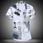 Suvine meeste l&uuml;hikeste varrukatega lilleline s&auml;rk Stretch Digital Printing Plus v&auml;etis nooruse suurendamiseks vabaaja l&uuml;hikeste varrukatega lilleline s&auml;rk XXXXXL