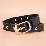 1 tk uus naiste v&ouml;&ouml;, moodne metallist aasaga rihm, l&auml;bil&ouml;&ouml;gita &otilde;&otilde;nsast PU-nahast v&ouml;&ouml;, mis on &uuml;hendatud meeste ja naiste teksarihmaga 105cm