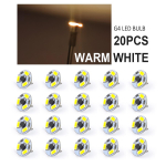 20 tk &uuml;mmargune 12V G4 mini LED 3LEDS SMD5730 PCB katte LED pirn sooja valge kristallvalgusega l&uuml;htri valgustuspirnid 20PCS WARM WHITE LED BULB