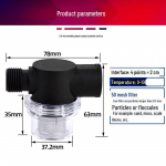 Kompaktne 4-punktiline veefilter 50 silmaga RV paakide, pesumasinate ja liivfiltreerimiseks 4 points inner and outer wire