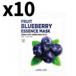 Lebelage Fruits Blueberry Essence Mask Pack (10 Sheets) &ndash; Antioxidant & Hydrating Face Masks