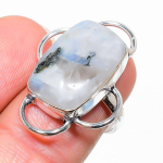 Rainbow Moonstone Handmade 925 Sterling Silver Jewelry Ring Size 7 m8s88