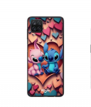 Coque - Maniacase - Galaxy A12 - Silicone - Souple - Stitch Angel coeur color&eacute;