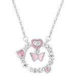 Kerge Luksus S&auml;delev Tsirkoon Liblikas Roosa S&uuml;da Kaelakee Naistele Peen &Uuml;mmargune Ripats Rangluukett T&uuml;druku Peoehted Kingitus 1PC