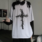Riided Pikkade varrukatega &uuml;lisuur T-s&auml;rk Mall Goth Topid Jaapani Korea t&auml;navar&otilde;ivad Mehed Naiste Esteetilised grunge riided XXL