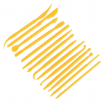 14 tk DIY plastiliini modelleerimiskomplekt keraamika vormija pol&uuml;meersavist modelleerimiseks k&auml;sit&ouml;&ouml;riist(kollane) kollane