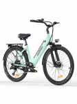HillMiles MileCity1 elektrijalgratas, 250 W mootor, 36 V 13 AH aku, 26 rehv, maksimaalne kiirus 32 km/h, ketaspidur, kahvli vedrustus, IP65 roheline