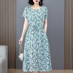 Elegantsed naiste kleidid Suvised vintage r&otilde;ivad vabaaja plusssuuruses l&uuml;hikeste varrukatega suvised pikad kleidid XL