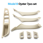 7pcs Set LHD Interior Armrest Door Handle Panel ide Trim Cover For BMW 5 Series F10 F11 F18 520i 523i 525i 528i 535i Model B Oyster beige