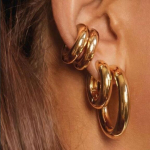 4tk Moodsad liialdatud C-kujulised r&otilde;ngask&otilde;rvar&otilde;ngad naistele Vintage kullav&auml;rvi siledad k&otilde;rvar&otilde;ngakomplektid ehted pulmat&uuml;drukute kingitused 2025