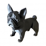 Prantsuse buldogi kuju 3D prinditud seisev koerakujuke PLA loomaskulptuur kodukontori raamaturiiul t&ouml;&ouml;laua kaunistus h&otilde;be