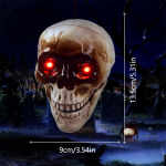 Halloweeni elektriline elusuuruses inimese kolju skulptuur LED-valgustusega helendavate silmadega &otilde;udusmajapeo kaunistus kingituseks helim&auml;nguasi