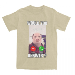 John Pork helistab Vasta k&otilde;nele Telefon T-s&auml;rk Suvehuumor Naljakad Sigaarmastaja T-s&auml;rgid Puuvillane T-s&auml;rk Naistele Unisex L&uuml;hikeste varrukatega T-s&auml;rgid XXXL veinipunane v&auml;rv