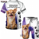 Suvekoerad 3D Prindiga T-s&auml;rk Meeste Spordidress T-s&auml;rk L&uuml;hikesed p&uuml;ksid Husky Saksa lambakoer Graphic Meeste riided O-kaelusega T-s&auml;rk/&uuml;likonnad S