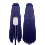100cm Pikk Sirge Cosplay Parukas Blond Kuldne Roosa Oranž Pruun Lilla Sinine Roheline Must Hall V&auml;rvid Kuumuskindel Juus Lolita Parukad