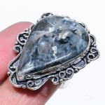 Larvikite Stone Handmade 925 Sterling Silver Jewelry Ring Size 9 m1o91